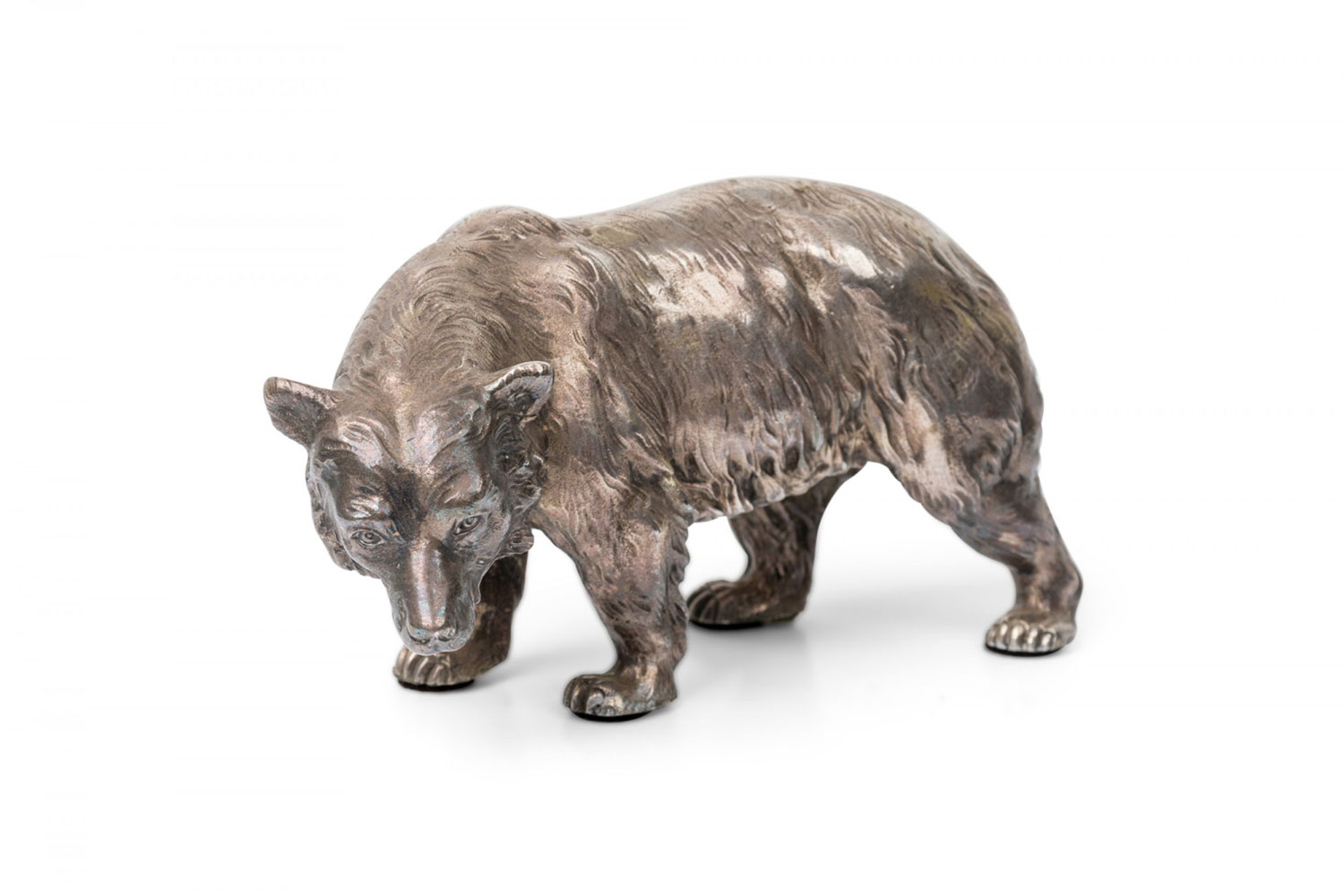 Silver Plated Bronze Bear